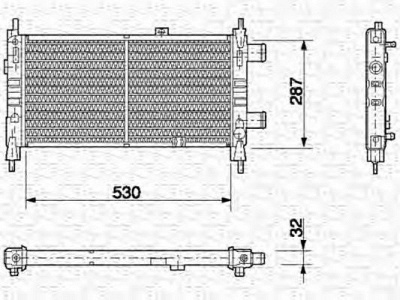 MAGNETI MARELLI 350213582000 -  Радиатор, охлаждение двигателя